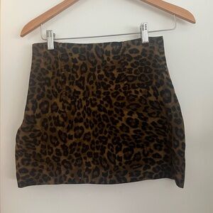 Zara Brown and Black Pencil Mini Skirt Night Out